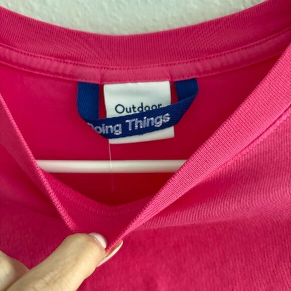 NWT Outdoor Voices Everyday Crop Long sleeve - Pink Size Medium - Picture 4 of 5